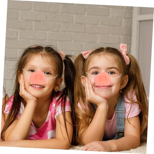 KICHOUSE 6 Stück Teiliges Schweinchen Nasen aus Stabilem Vinyl Realistische Tiernase für Halloween Karneval Cosplay und Kostümpartys Kleine Tier Requisite für Lustige Verkleidungen von KICHOUSE