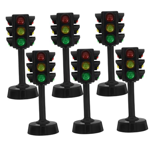 KICHOUSE 6 Stücke Ampel Spielzeug Für Kinder Mini Verkehrs Signal Licht Lampe Ampel Spiel Für Frühe Bildung Und Kleinkind Party Favor von KICHOUSE