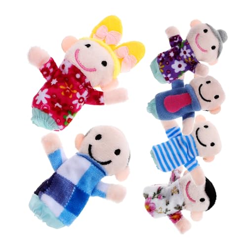 KICHOUSE 6 Stücke Familie Handpuppe Rollenspiel Handpuppe Familienpuppen Geschichte Spielzeugpuppen von KICHOUSE