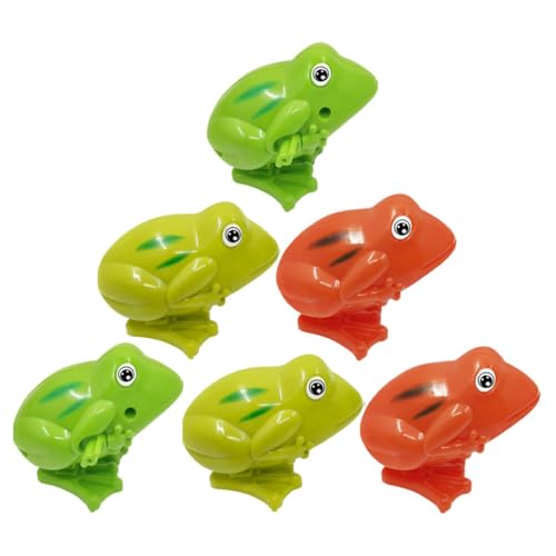 KICHOUSE Frösche Form Aufziehspielzeug Lernspielzeug Für Kinder 6 Stück Zufällige Farbe Tierspielzeug von KICHOUSE