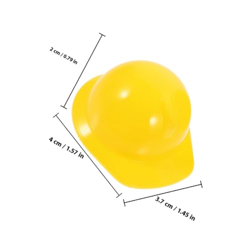 KICHOUSE 60 Stück Teiliges Mini Bauhelm aus Robustem Gelbe Mini sicherheitshelme für DIY Dekoration von Puppen Haustieren und Weinflaschen Vielseitig Einsetzbare Miniatur bauarbeiterhelme von KICHOUSE