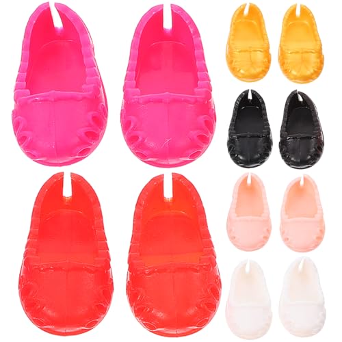 KICHOUSE 6Paare Mini Puppenschuhe und Puppenoutfits und Mikro Landschaften für Kreative von KICHOUSE