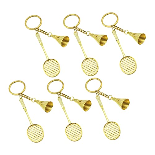 KICHOUSE 6Stücke Badminton Schlüsselanhänger Goldene Federball Schlüsselringe für Rucksackdekoration Stilvolle Geschenkidee für Frauen und Mädchen KICHOUSE 6Stücke Badminton Schlüsselanhänger Goldene Federball Schlüsselringe für Rucksackdekoration Stilvolle Geschenkidee für Frauen und Mädchen von KICHOUSE