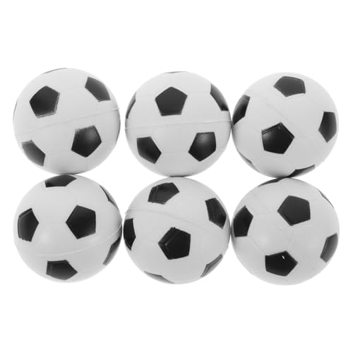 KICHOUSE 6Stücke Mini Fußball Quetschspielzeug Entspannendes Sinnesball für Stressabbau Weiche Schaumstoffbälle für Erwachsene für Partys und Langeweile von KICHOUSE
