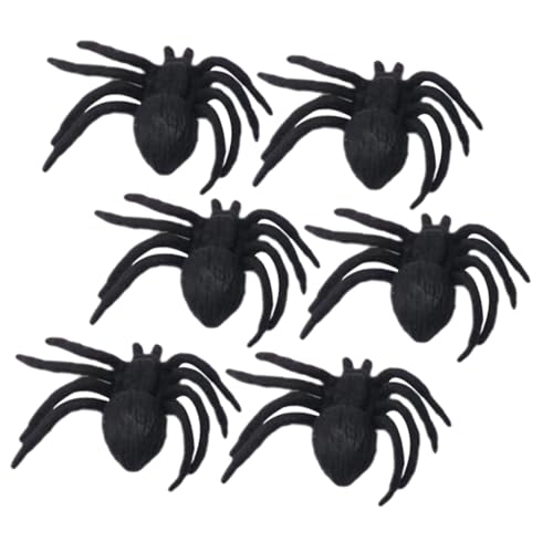 KICHOUSE 6Stücke Realistische Partyspinnen Täuschend Echte Deko Für Halloween Streich Accessoire Gruselige Simulation Für Erwachsene Für Unvergessliche Und Kreative von KICHOUSE