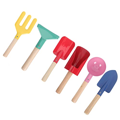 KICHOUSE 6Stücke Teiliges Sandspielzeug für Kleinkinder Metall Schaufeln mit Holzgriff für Strand und Garten Fördert Kreatives und Graben im Sand für Jahren KICHOUSE 6Stücke Teiliges Sandspielzeug für Kleinkinder Metall Schaufeln mit Holzgriff für Strand und Garten Fördert Kreatives und Graben im Sand für Jahren von KICHOUSE