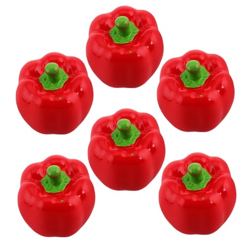 KICHOUSE 6pcs Mini Harz Chili Pepper Dekorationen Lebensechte Gemüsefoto Requisiten Für Mikrolandschaft Realistische Miniaturfiguren Für Partyzubehör KICHOUSE 6pcs Mini Harz Chili Pepper Dekorationen Lebensechte Gemüsefoto Requisiten Für Mikrolandschaft Realistische Miniaturfiguren Für Partyzubehör von KICHOUSE