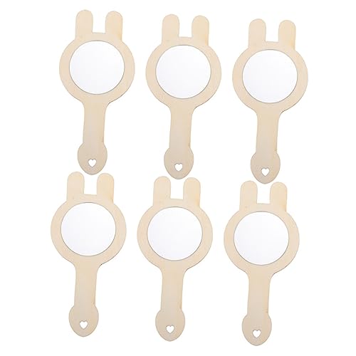 KICHOUSE Handgefertigtes Spiegelspielzeug Aus Holz Unvollendete Bastelspiegel Für Kinder Handspiegel Entzückendes Hasen-Design KICHOUSE Handgefertigtes Spiegelspielzeug Aus Holz Unvollendete Bastelspiegel Für Kinder Handspiegel Entzückendes Hasen-Design von KICHOUSE