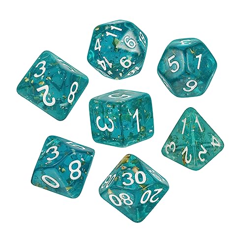KICHOUSE 7 Stück Aus Acryl Spiel Pub- Partyzubehör Polyedrische Spielwürfel Transparente Acryl Acrylwürfel Blue von KICHOUSE