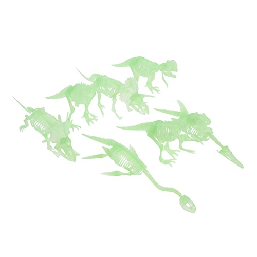 KICHOUSE 7 Stück Luminous Dinosaur Skeleton Realistisches Dinosauriermodell Dinosaurierskelette Realistische Dinosaurierspielzeug Dinosaurier Realistisches Modell PVC Grün von KICHOUSE