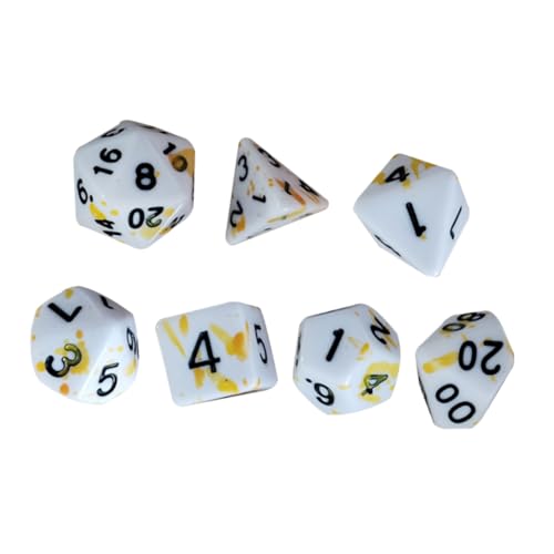 KICHOUSE 7 Stück realistische Blutwürfel Acryl Würfel lustige Würfelspiel-Requisiten Würfel für Rollenspiele unregelmäßige Punktwürfel Brettspiel Würfel Partyzubehör Blutspritzerwürfel Gelb KICHOUSE 7 Stück realistische Blutwürfel Acryl Würfel lustige Würfelspiel-Requisiten Würfel für Rollenspiele unregelmäßige Punktwürfel Brettspiel Würfel Partyzubehör Blutspritzerwürfel Gelb von KICHOUSE