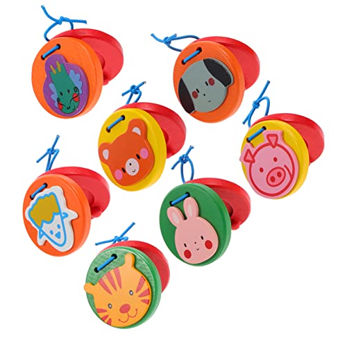 KICHOUSE 7 Stück tierische Kastagnetten Kinderschlaginstrument Fingerkastagnetten Kastagnettenspielzeug Musikspielzeug für Kindermusikinstrumente Holz KICHOUSE 7 Stück tierische Kastagnetten Kinderschlaginstrument Fingerkastagnetten Kastagnettenspielzeug Musikspielzeug für Kindermusikinstrumente Holz von KICHOUSE