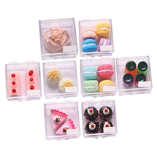 KICHOUSE 8 Sätze Miniaturfutterset Mini-Dessert- Simulation Brot Miniatur-Rollenspiel simuliertes Minibrot Miniatur-Dessertmodell künstliche Lebensmittelquelle Plastik von KICHOUSE