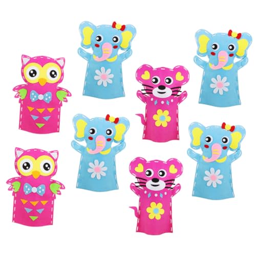 KICHOUSE 8 Sätze Tierhandpuppe Selber Machen DIY- Für Manuelles Handgemachtes Zubehör Für Die Handpuppenherstellung Bildungsspielzeug Nicht Gewebt von KICHOUSE