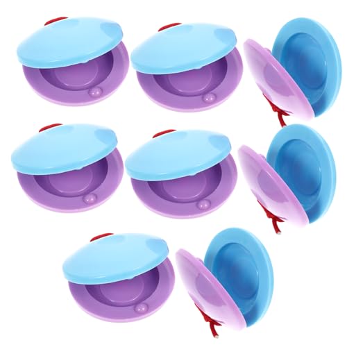 KICHOUSE 8 Stck Teiliges Kunststoff Kastagnetten für Bunte Percussion Instrumente Musikalität und Sensorischen Entwicklung für Kleinkinder und Vorschulkinder von KICHOUSE