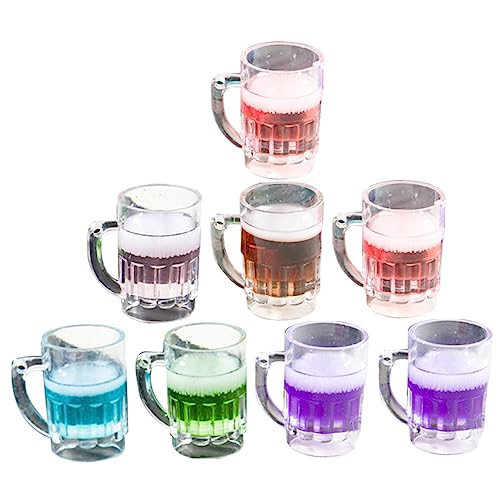 KICHOUSE 8 Stück Harzanhänger zum Basteln Reiz Bierbecher halten Mini Mason Ohrringe Charme Anhänger zur Schlüsselanhängerherstellung Halskettenzauber DIY Charme DIY zubehör Zufällige Farbe von KICHOUSE