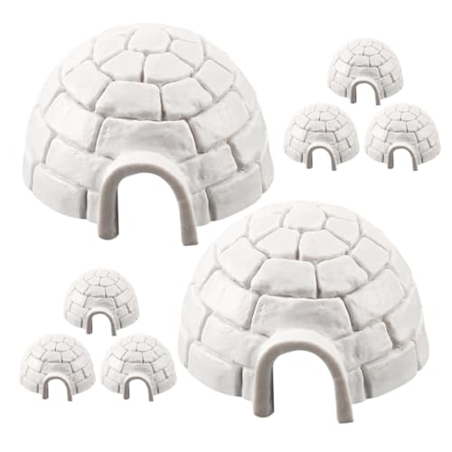 KICHOUSE 8 Stück Iglu-Modell Iglu-Figur Weihnachtspuppenhaus-Miniaturen Mini-Modell Miniaturfigur Stehendes Eishaus-Ornament Cartoon-Eishausfiguren Eishaus-Handwerk Eishausmodell Harz Weiß KICHOUSE 8 Stück Iglu-Modell Iglu-Figur Weihnachtspuppenhaus-Miniaturen Mini-Modell Miniaturfigur Stehendes Eishaus-Ornament Cartoon-Eishausfiguren Eishaus-Handwerk Eishausmodell Harz Weiß von KICHOUSE