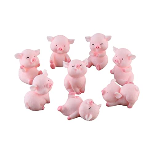 KICHOUSE 8 Stück Saftige Bonsai-verzierung Hamster Schweinschmuck Stofftier Das Mopskostüm Schweinezeug Figuren Tierdekoration Kaninchenfutter Harz von KICHOUSE