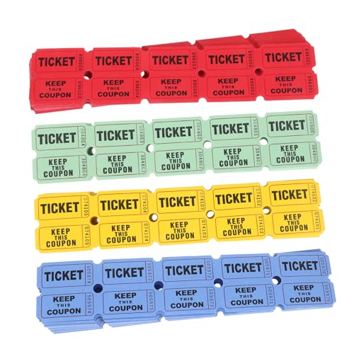 KICHOUSE 800 Stück Papiertickets für Verlosungen Bunte Spielkarten für Party Tombola und Veranstaltungen Robuste Leicht Verteilbare Tickets Rot Gelb KICHOUSE 800 Stück Papiertickets für Verlosungen Bunte Spielkarten für Party Tombola und Veranstaltungen Robuste Leicht Verteilbare Tickets Rot Gelb von KICHOUSE