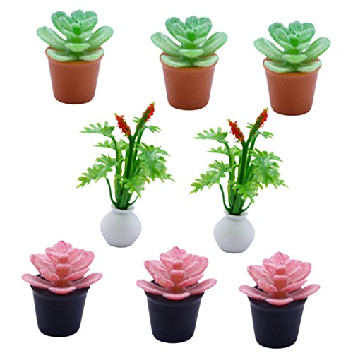 KICHOUSE 8Stücke Miniaturpflanzen Teilig Künstliche Topfpflanzen für Mini Häuser Realistische Gartenaccessoires für Miniaturgärten und Dekoration Sukkulenten und Bonsai Modelle KICHOUSE 8Stücke Miniaturpflanzen Teilig Künstliche Topfpflanzen für Mini Häuser Realistische Gartenaccessoires für Miniaturgärten und Dekoration Sukkulenten und Bonsai Modelle von KICHOUSE