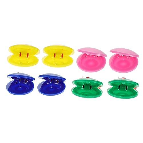 KICHOUSE 8Stücke Teiliges Castanet Finger Kastagnetten für Musikausbildung Sicheres Percussion für Sensorische Entwicklung von Junge Mädchen und Kleinkindern von KICHOUSE