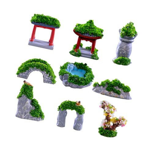 KICHOUSE 9 Stück Mikro-landschafts-gebäude-Statue-Figur, Gebäude-Ornament, Mini-gartendekorationen KICHOUSE 9 Stück Mikro-landschafts-gebäude-Statue-Figur, Gebäude-Ornament, Mini-gartendekorationen von KICHOUSE