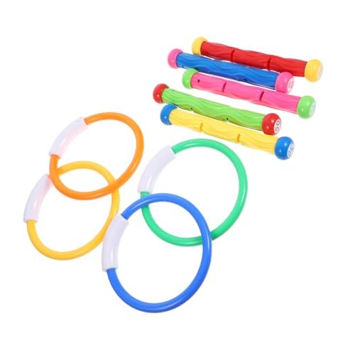 KICHOUSE 9 Stück Tauchen Spielset Pool aufblasbar sinkendes Poolspielzeug Wasserspielzeug Stöcke tauchspielzeug Ringe Kleinkindpoolspielzeug lustige Spielsachen Plastik KICHOUSE 9 Stück Tauchen Spielset Pool aufblasbar sinkendes Poolspielzeug Wasserspielzeug Stöcke tauchspielzeug Ringe Kleinkindpoolspielzeug lustige Spielsachen Plastik von KICHOUSE