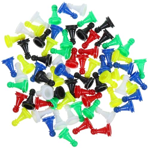 KICHOUSE 96 Stück Teiliges Bunter Spielsteine für Brettspiele Ersatzteile DIY Projekte Schachfiguren für Tischspiele und Kreative Bastelideen Zufällige Farbe Zufällige Farbe von KICHOUSE