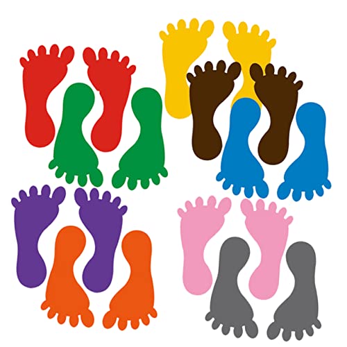 KICHOUSE 9Paare Farbenfrohe Fußabdruckaufkleber Für Boden Wasserfeste Bodenabziehbilder Für Kindergärten Für Sichere Spielumgebungen Leicht Anzubringen Glatten KICHOUSE 9Paare Farbenfrohe Fußabdruckaufkleber Für Boden Wasserfeste Bodenabziehbilder Für Kindergärten Für Sichere Spielumgebungen Leicht Anzubringen Glatten von KICHOUSE
