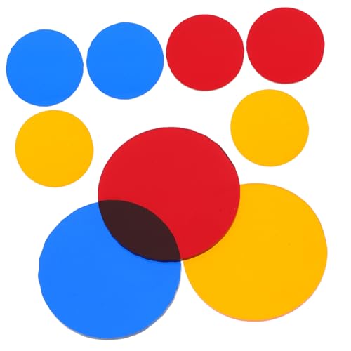 KICHOUSE 9Stücke Farbfilter Kit Pädagogische Farbfilterkarten Für Optische Experimente Lichttechnik Transparente Filterfolien Für Kreative Anwendungen von KICHOUSE