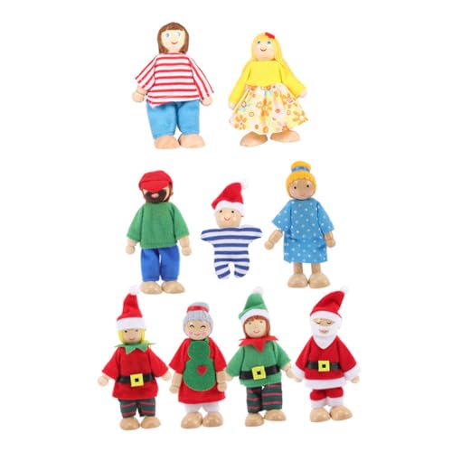 KICHOUSE 9Stücke Teiliges Puppenspielzeug Handpuppen für Rollenspiele Weihnachtsfamilienpuppen für Kreative Spielstunden und Geschichtenerzählen KICHOUSE 9Stücke Teiliges Puppenspielzeug Handpuppen für Rollenspiele Weihnachtsfamilienpuppen für Kreative Spielstunden und Geschichtenerzählen von KICHOUSE