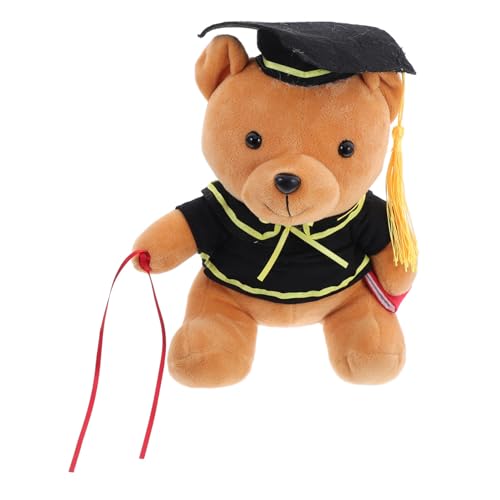 KICHOUSE Abschluss Plüschtier Doktorbär mit Doktorhut Weiches Kuscheltier aus Baumwollfüllung Einzigartiges zur Graduierung Dekorativ für Schlafzimmer und Kuscheliger Erinnerungsbär von KICHOUSE