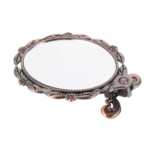 KICHOUSE Antiquitätenstil Handspiegel Mit Klappgriff Vintage Handheld Mirror Tragbarer Metall -Make -up -Spiegel Für Frauen Make -up -anwendung KICHOUSE Antiquitätenstil Handspiegel Mit Klappgriff Vintage Handheld Mirror Tragbarer Metall -Make -up -Spiegel Für Frauen Make -up -anwendung von KICHOUSE