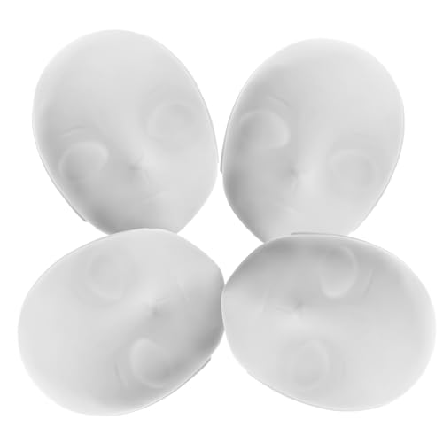 KICHOUSE 4 Stücke Unbemalt Hand Bemalbar Maskerade Für Halloween Partys Weiß Blank Pvc KICHOUSE 4 Stücke Unbemalt Hand Bemalbar Maskerade Für Halloween Partys Weiß Blank Pvc von KICHOUSE