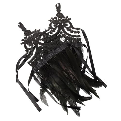 KICHOUSE Cosplay-handschuhe Für Damen Spitzen-armstulpen Feder-design Für Besondere Anlässe von KICHOUSE