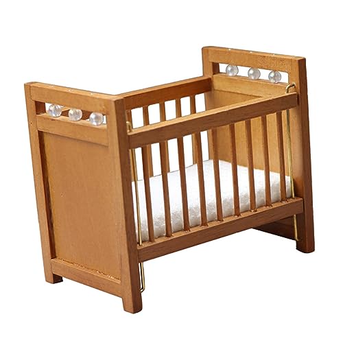KICHOUSE DIY Mini Möbelbett Für Puppenhaus Elegantes Kinderbett Mit Weißem Matratze Für Kreative Dekoration Und Spielzeughaus Vielseitig Einsetzbar Kinderzimmer von KICHOUSE