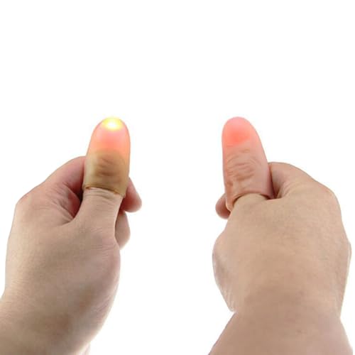 KICHOUSE Daumenspitzenlicht für Magische Tricks Superhelle Fingerlampe Zufälligen Farben für Partys und Auftritte Komfortabel und Leicht zu Tragen Perfektes KICHOUSE Daumenspitzenlicht für Magische Tricks Superhelle Fingerlampe Zufälligen Farben für Partys und Auftritte Komfortabel und Leicht zu Tragen Perfektes von KICHOUSE