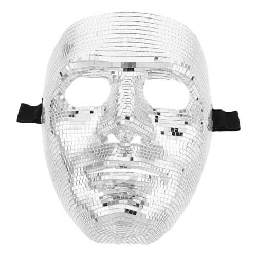 KICHOUSE Disco Glittermaske für Halloween Reflektierende Gesichtsmaske für Damen und Herren Verstellbar für Nachtclubs Partys und Maskeraden Bequem und Leicht Tragbar von KICHOUSE