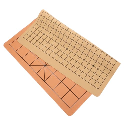 KICHOUSE Doppelseitiges Faltbares Schachbrett aus Verschleißfestem PU Leder Xiangqi und Go Spielmatte Klappbares Schachbrett für Erwachsene und Schüler Tragbares Reiseschachzubehör KICHOUSE Doppelseitiges Faltbares Schachbrett aus Verschleißfestem PU Leder Xiangqi und Go Spielmatte Klappbares Schachbrett für Erwachsene und Schüler Tragbares Reiseschachzubehör von KICHOUSE