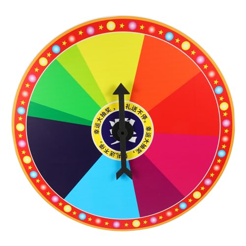 KICHOUSE Drehteller Desktop Desktop Karnevalsspiel Lenkrad Reifen Rad Mit Ständer Lenkrollen Klassenzimmer Fundraising Rad Hochstuhl Kunststoff von KICHOUSE
