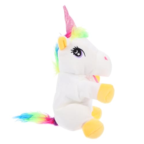 KICHOUSE Einhorn Handpuppe aus Interaktives für Geschichtenerzählen mit Niedlichem Einhorn Design Weiches Material für Angenehmes Spielvergnügen Fördert Fantasie von KICHOUSE