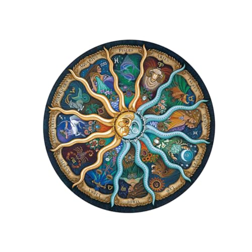 KICHOUSE Erwachsene Puzzle Rätsel Für Erwachsene Papier Bodenrätsel Runden Produkt Astrologie Colorful KICHOUSE Erwachsene Puzzle Rätsel Für Erwachsene Papier Bodenrätsel Runden Produkt Astrologie Colorful von KICHOUSE