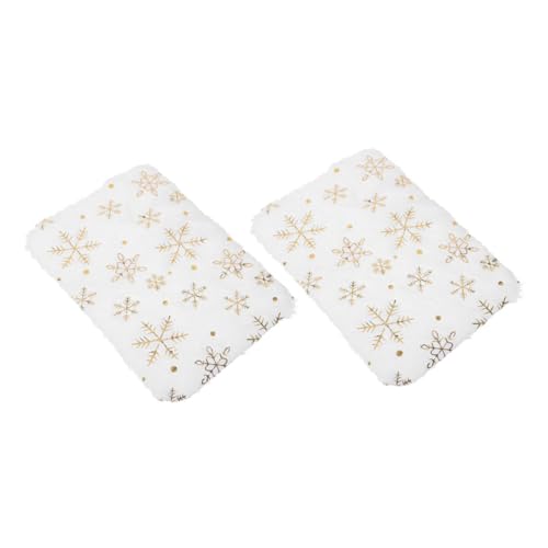 KICHOUSE Puppenhaus Miniatur Teppich Set 2PCS Plüsch Schneeflocke Boden Matte für Puppenhaus KICHOUSE Puppenhaus Miniatur Teppich Set 2PCS Plüsch Schneeflocke Boden Matte für Puppenhaus von KICHOUSE
