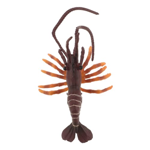 KICHOUSE Garnelenmodellspielzeug künstliche Garnelenfiguren realistische Garnelen Gefälschtes Garnelenmodell zur Ausstellung Garnelen Figur Simulations -Garnelenmodell Plastik Hellbraun von KICHOUSE