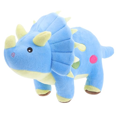 KICHOUSE Gefüllte Plüschpuppe Blauer Triceratops Weiches Für Geburtstagsgeschenk Cartoon Kissen Für Dekoration Und Spielvergnügen KICHOUSE Gefüllte Plüschpuppe Blauer Triceratops Weiches Für Geburtstagsgeschenk Cartoon Kissen Für Dekoration Und Spielvergnügen von KICHOUSE