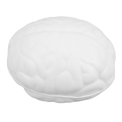 KICHOUSE Gehirndruckball Stressbälle Matschiger Stressball Entspannungsstressball Stressabbau Stressball Maker Emotion Matschiger Stress Gesichtsstressball Weiß von KICHOUSE