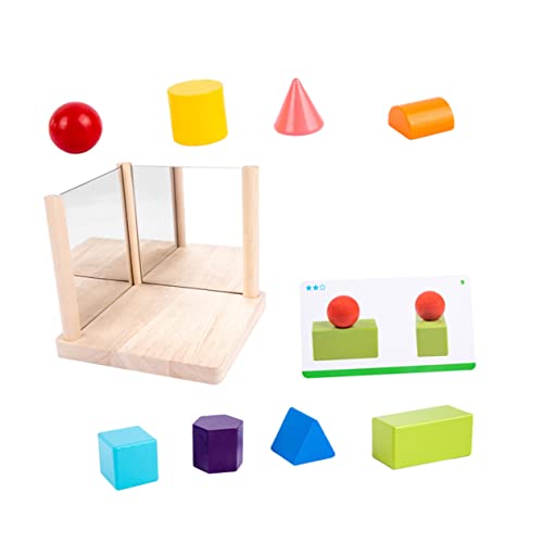 KICHOUSE Geometrie Erkennungsbausteine Mit Spiegel Effekt Pädagogisches Logikspielzeug Für Fördert Räumliches Denken Und Kreativität Teilig von KICHOUSE