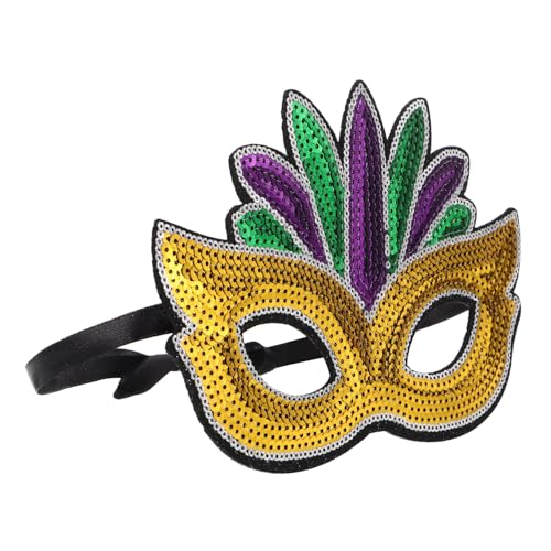 KICHOUSE Glitzernde Karnevalsmaske für Maskerade und Kostümpartys für Fasching Halloween und Feiertagsfeiern Leicht und Tragbar Vielseitige Designs von KICHOUSE