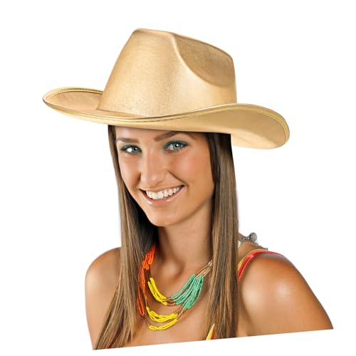 KICHOUSE Goldener Cowboyhut Für Partys Im Western Stil Glitzernder Hut Als Kreative Kostüm Requisite Für Männer Und Frauen KICHOUSE Goldener Cowboyhut Für Partys Im Western Stil Glitzernder Hut Als Kreative Kostüm Requisite Für Männer Und Frauen von KICHOUSE