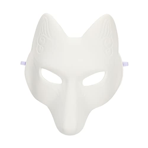 KICHOUSE Halloween DIY Fox Maske Leere Gesichtsmasken zum Bemalen für Kostümparty und Maskerade für Eltern Aktivitäten und Kreative Bastelprojekte von KICHOUSE